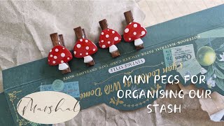 Making Toadstool Mini Pegs to Organise your Paper Stash Journal or Display Inspiration Pictures [upl. by Fin764]