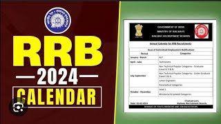 Annual Calendar for RRB Recruitment 2024 [upl. by Aidni]