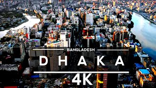 Dhaka  Bangladesh 🇧🇩 4K by drone Travel [upl. by Llekcor]