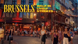 Unmissable Streets of Brussels Belgium Walking Tour  4K [upl. by Otreblig]