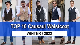 Waistcoat With Jeans Styles Outfits Ideas For Men  Waistcoat Casual look  2022  Men’s Fashion [upl. by Illah]