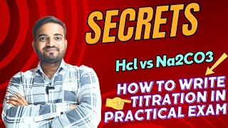 Hcl vs Na2co3 titration class 11th chemistry practical how to write in exam class11thchemistry [upl. by Aisanat]