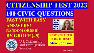 2023 EASY Answer Fast By GROUP USCIS Official 100 Civic Questions amp Answers US Citizenship Interview [upl. by Anha]