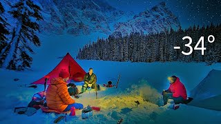 4Days Winter Camping in the Remote Canadian Rockies [upl. by Reisch929]