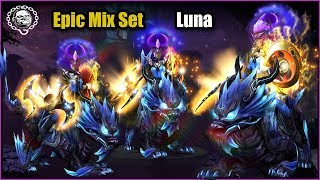 Dota 2 Luna Epic Golden Mix Set Golden Twilight Schism  Golden Moonfall  Dark Moon Stalker [upl. by Schulein424]