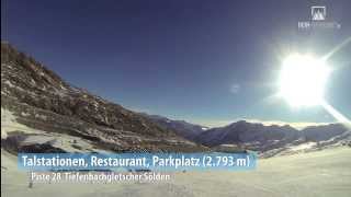 Tiefenbachgletscher Sölden Kamerafahrt Piste 38 [upl. by Anam]