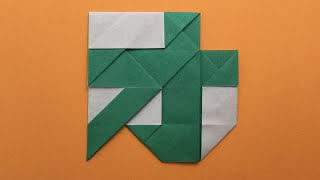 【折り紙】『オ』の折り方 カタカナ ☆Origami☆ Folding paper into the figure of 『オo』 of the quotkatakanaquot [upl. by Deckert]