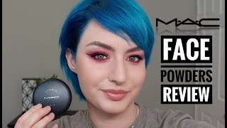 MAC POWDERS BLOT STUDIO FIX MINERALIZE SKINFINISH REVIEW  JustEnufEyes [upl. by Ecenaj]