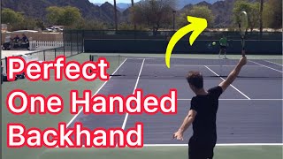 Hit A Perfect One Handed Topspin Backhand 5 Easy Steps  Tennis Technique [upl. by Ferretti944]