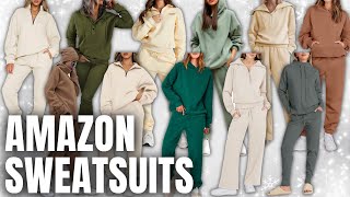 HUGE Sweatsuit Loungewear TryOn Haul amp Review from Amazon [upl. by Namijneb]