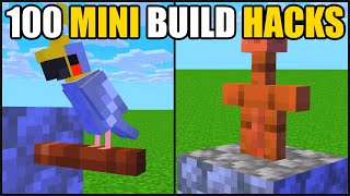 Minecraft  100 Mini Build Hacks [upl. by Meggie]