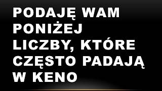 Liczby które padają najczęściej w Keno [upl. by Eeliah]