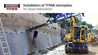 Permanent shotcrete stabilisation with TITAN micropiles [upl. by Lunette]