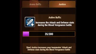 Adding the Steel Justice buffs Blood Vengeance Level 170  Hero wars Galahads Memories [upl. by Georgeanna]