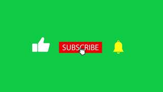 YouTube like subscribe bell icon buttons  Green screen [upl. by Fadil]