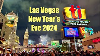 Las Vegas New Year’s Eve Fireworks Show 2024  Las Vegas Strip [upl. by Kilgore]