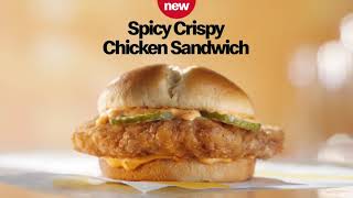 Spicy New Crispy Chicken Sandwich McDonalds  King Ads [upl. by Eyahsal762]