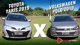 Volkswagen Polo 10 TSi 2019 vs Toyota Yaris XS 15 2019 Qual é melhor  Comparativo TopSpeed [upl. by Gilda653]