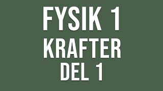 Fysik 1  Krafter del 1 [upl. by Nitaj]