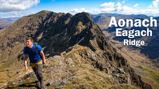 The Narrowest Ridge on Mainland Britain  The Aonach Eagach Ridge [upl. by Yle]