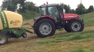 Massey Ferguson 6290 Round Baling with Krone comprima F155 XC [upl. by Rodgiva]