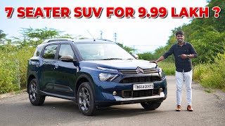 999 லட்சத்துக்கு 7 Seater SUV கிடைக்குமா   Citroen C3 Aircross Review in Tamil [upl. by Campney]