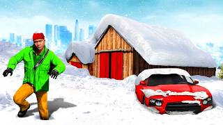 Mega TORMENTA de NIEVE en GTA 5 [upl. by Longley361]