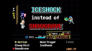 Using Iceshock instead of Snowgrave to kill Berdly  Deltarune Chapter 2 Snowgrave Route [upl. by Ecikram]