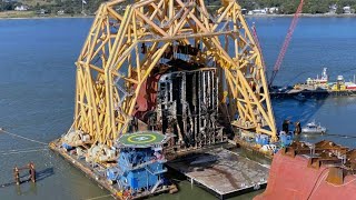 Golden Ray Cargo Ship Salvage Procedure 3D Rendered Video [upl. by Aizat]