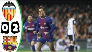 Fc Barcelone vs Valence buts et résumé [upl. by Naujej]