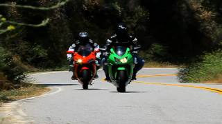 2010 Bennche Megelli 250R vs Kawasaki Ninja 250R Motorcycle Shootout [upl. by Slin471]