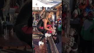 Yarden Saxophone live at La Folie Douce Val Thorens Techno Apres ski party [upl. by Eladnek]