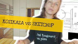 Aménagement intérieur 3d  Kozikaza vs Sketchup [upl. by Marlin]