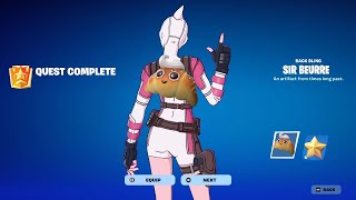 How to Unlock FREE SIR BEURRE Back Bling Full Guide  Fortnite [upl. by Ennahgem]