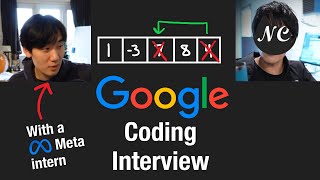 Mock Google Coding Interview with a Meta Intern [upl. by Mehalick]