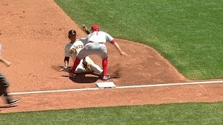 CINSF Bailey nabs Blanco at third base [upl. by Gerhardt]