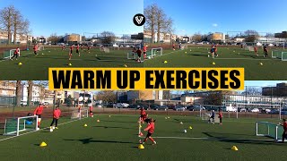 Fun Warm Up Exercises  Football  Soccer Training  U11  U12  U13  U14 [upl. by Mccoy]