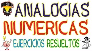 analogías numéricas ejercicios resueltos de razonamiento matemático y psicotécnico [upl. by Klement]