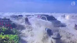 Rogue wave hits California beach [upl. by Juanita]