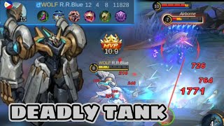 Tank Build but Dangerous  Tank Marksman New Hero Phylax MLBB [upl. by Anerahs]