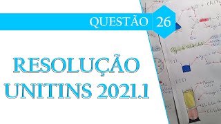 Resolução  Unitins 20211  Química  Questão 26 [upl. by Valida36]