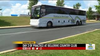 Day 2 of practice at Bellerive Country Club [upl. by Nevetse]