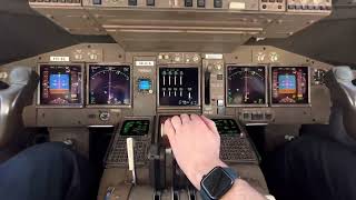 Cockpit view BOEING 747 heavy TAKEOFF from JFK Airport tower amp pilot radio talks [upl. by Bronny974]