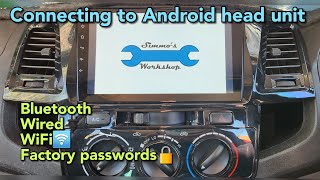 How to connect to Android head unit and factory password [upl. by Apilef]