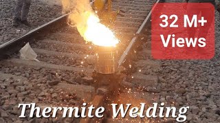 Thermite welding process for joining railway tracks indian railway welding [upl. by Asselem742]