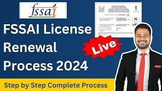 FSSAI Licence Renewal Process Online  Food License Renewal Process  FSSAI Renew Procedure [upl. by Nnylannej445]