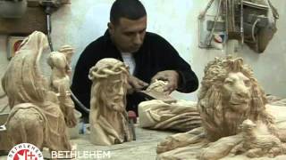 Christian Gift Statues How Carvings are Made Holy Land Olive Wood Shop in Bethlehem holylandart [upl. by Jone]