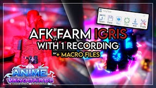 How To AFK Farm IgrisDouble Dungeon Act 3 No Macro file  Anime Vanguards [upl. by Perceval]