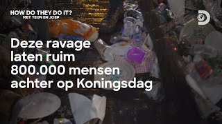 Hoe gaat de gemeente Amsterdam om met het afval op Koningsdag  How Do They Do It met Teun en Joep [upl. by Edea]