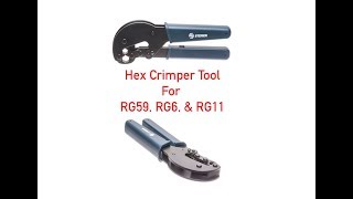 Hex Crimper Tool for RG59 RG6 and RG11 P93100009 [upl. by Elleron]